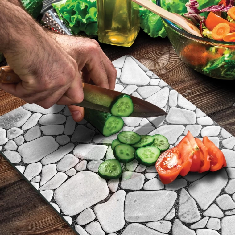 Tempered Glass Cutting Board - Stonewall