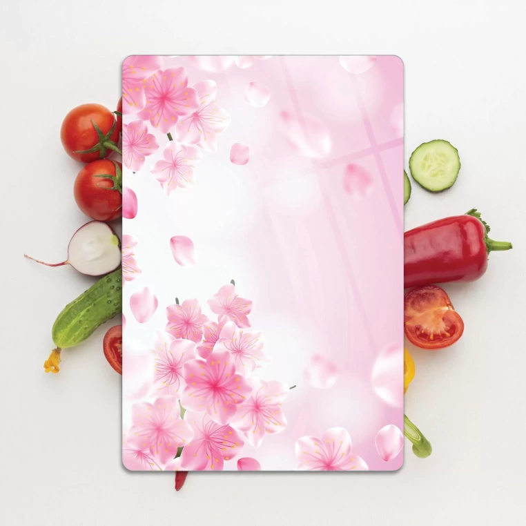 Tempered Glass Cutting Board - Pink Dream