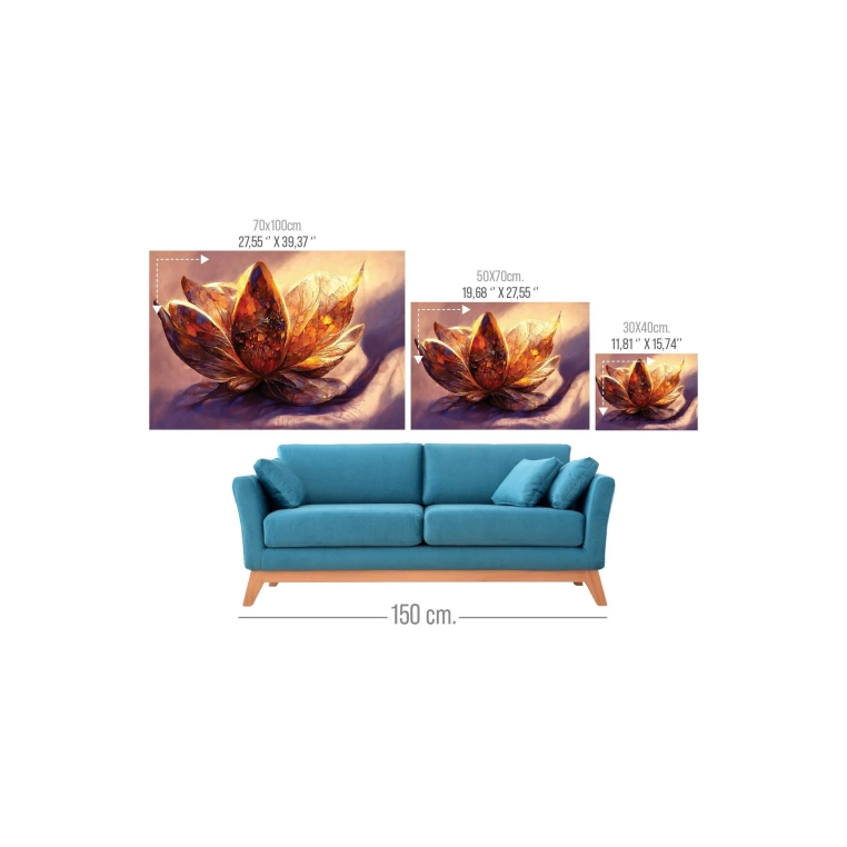 Vivantes Tempered Glass Wall Art - Ships in sunset