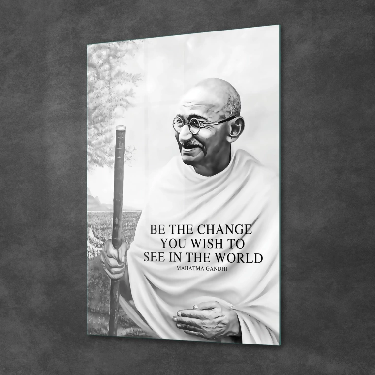 Vivantes Tempered Glass Wall Art - Mahatma Gandhi