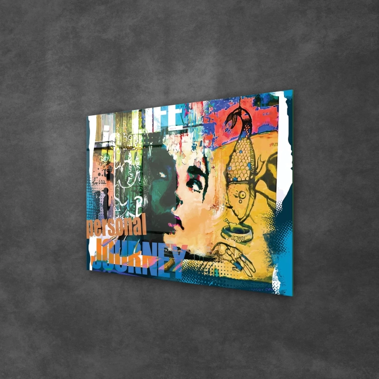 Vivantes Tempered Glass Wall Art - Modern woman