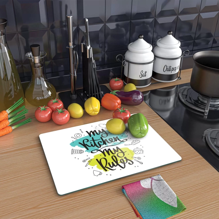 Tempered Glass Cutting Board - Kitchen Rules