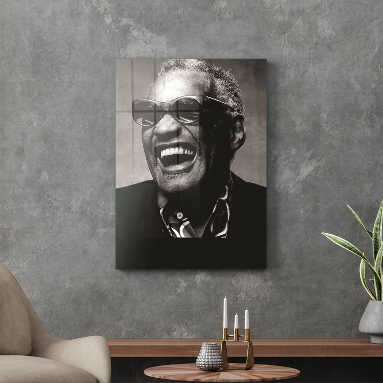 Vivantes Tempered Glass Wall Art - Ray Charles