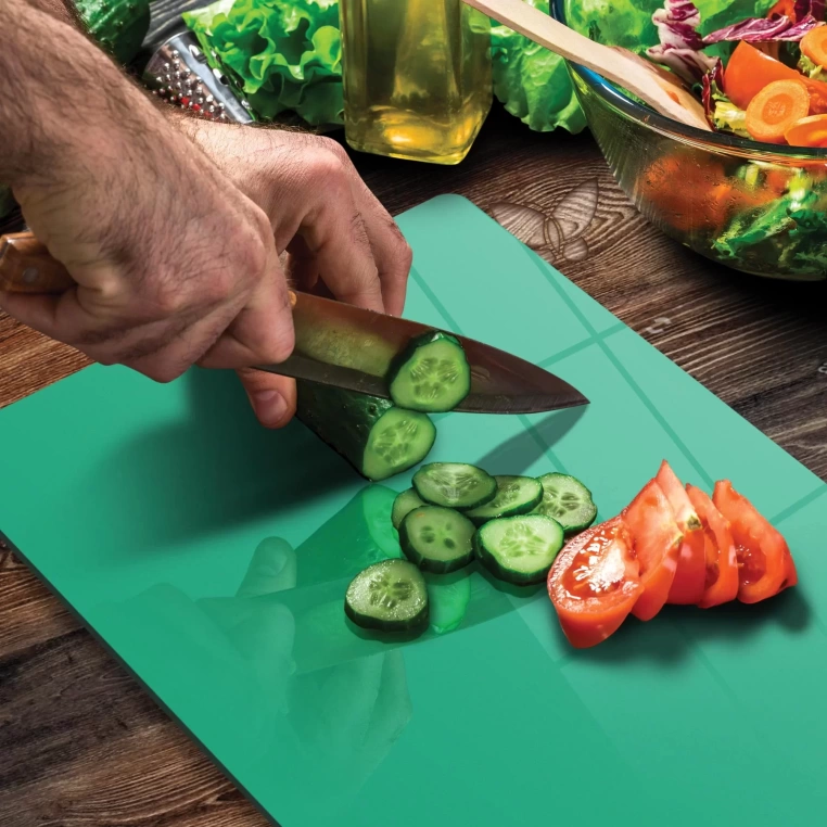 Tempered Glass Cutting Board - Greenish