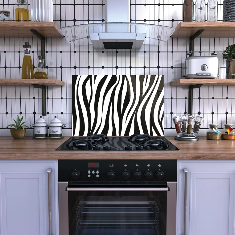 Vivantes Stove Back Tempered Glass Protector-Zebra