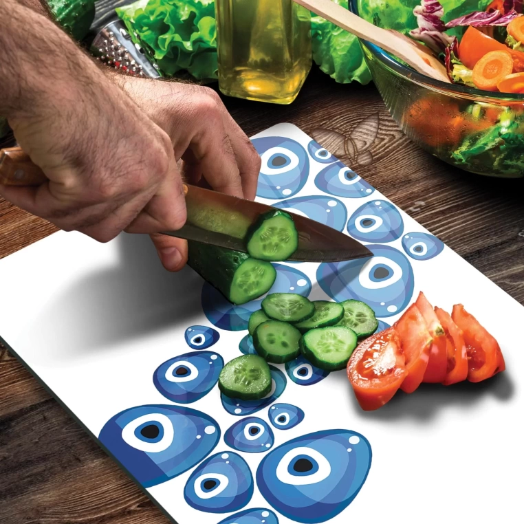 Tempered Glass Cutting Board - Crossing Evileyes