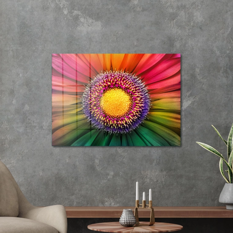 Vivantes Tempered Glass Wall Art - Sunflower