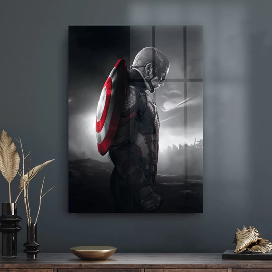 Vivantes Tempered Glass Wall Art - Captain America