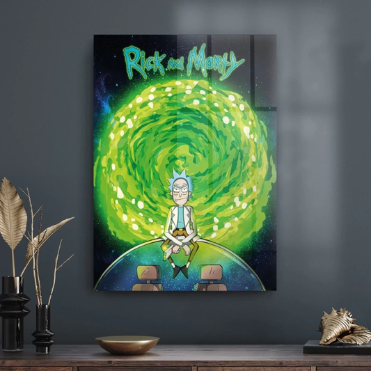 Vivantes Tempered Glass Wall Art - Rick and Morty G