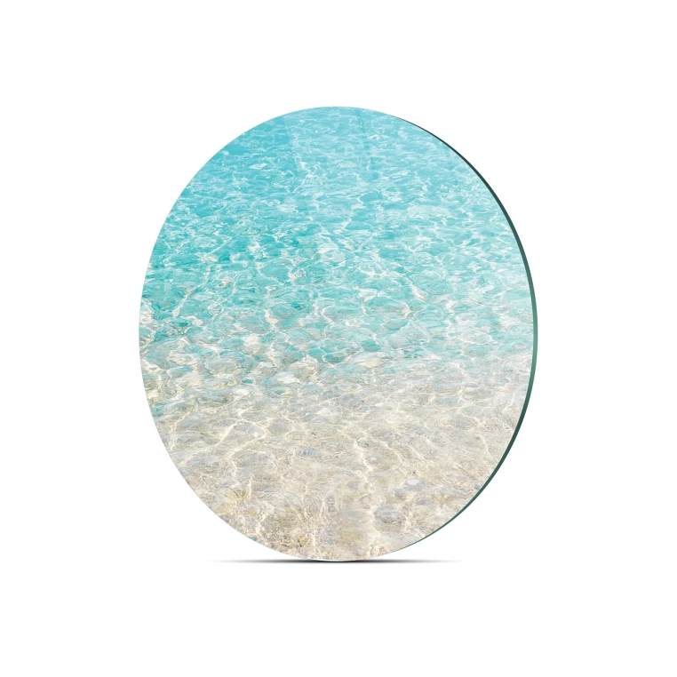 Tempered 12 inch Round Glass Cutting Board - Maui Sea