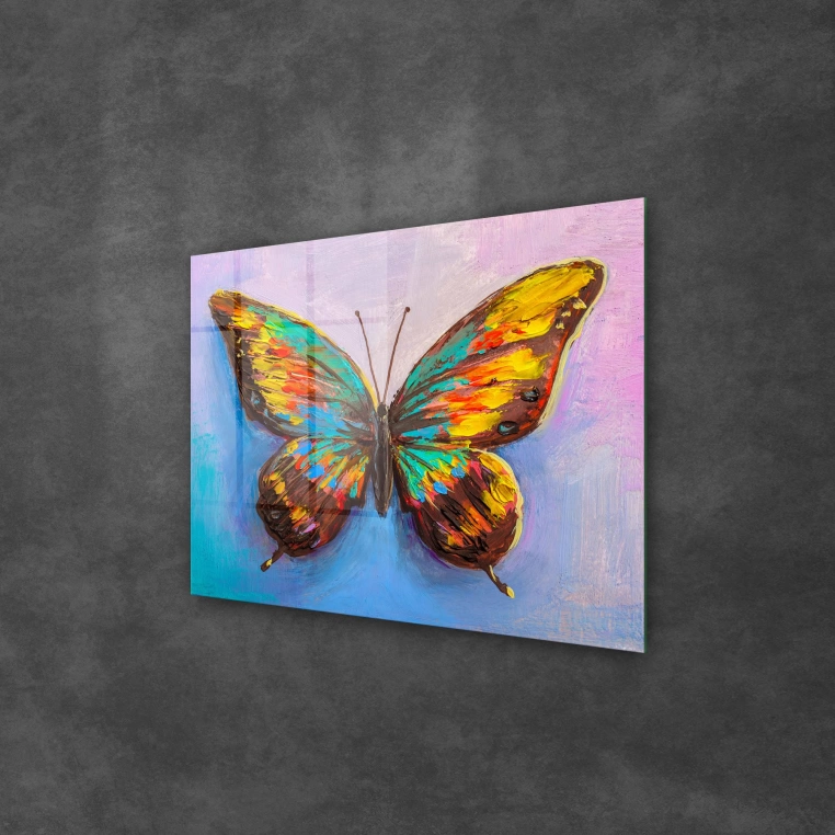 Vivantes Tempered Glass Wall Art - Giant Butterfly