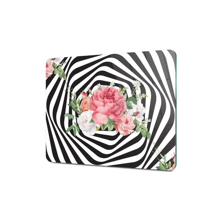 Tempered Glass Cutting Board - Spiral Zebra