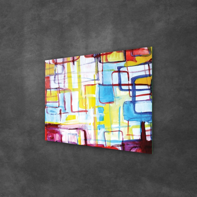 Vivantes Tempered Glass Wall Art - Free Colored Art Work