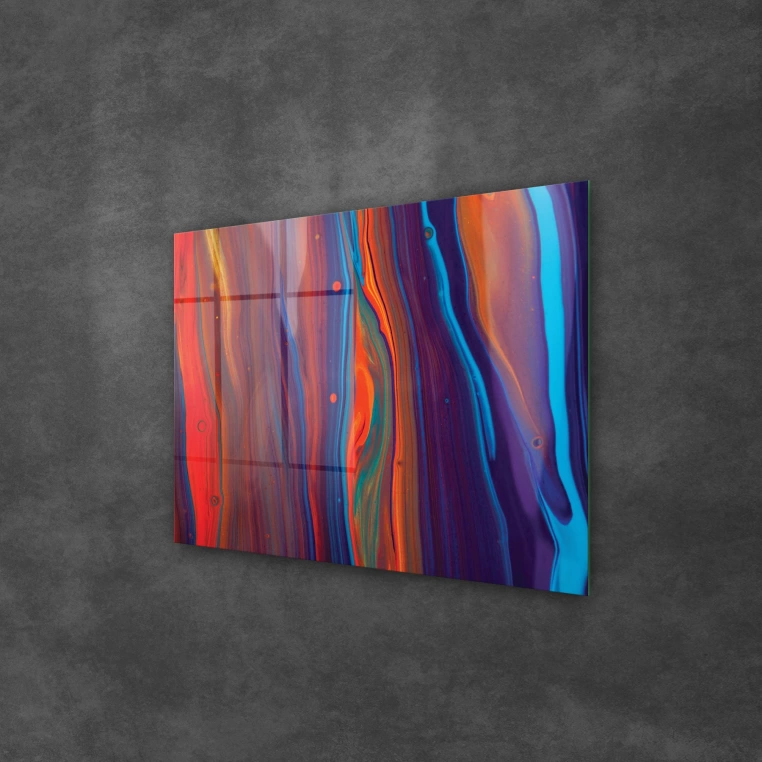 Vivantes Tempered Glass Wall Art - Color Lava