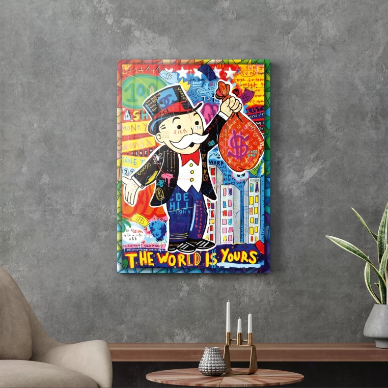 Vivantes Tempered Glass Wall Art - Monopoly