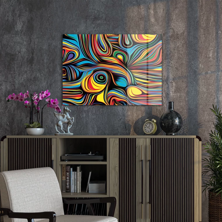 Vivantes Tempered Glass Wall Art - colorful art