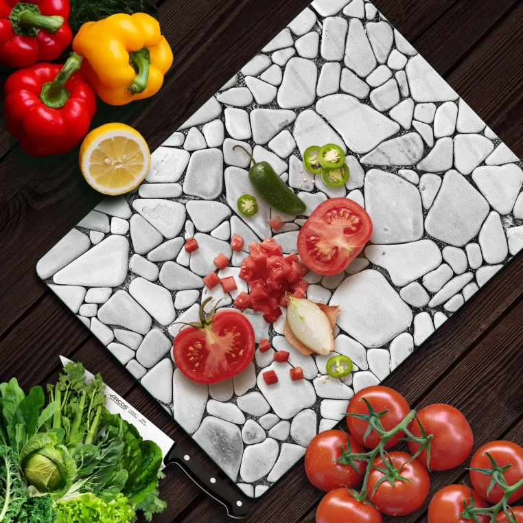 Tempered Glass Cutting Board - Stonewall