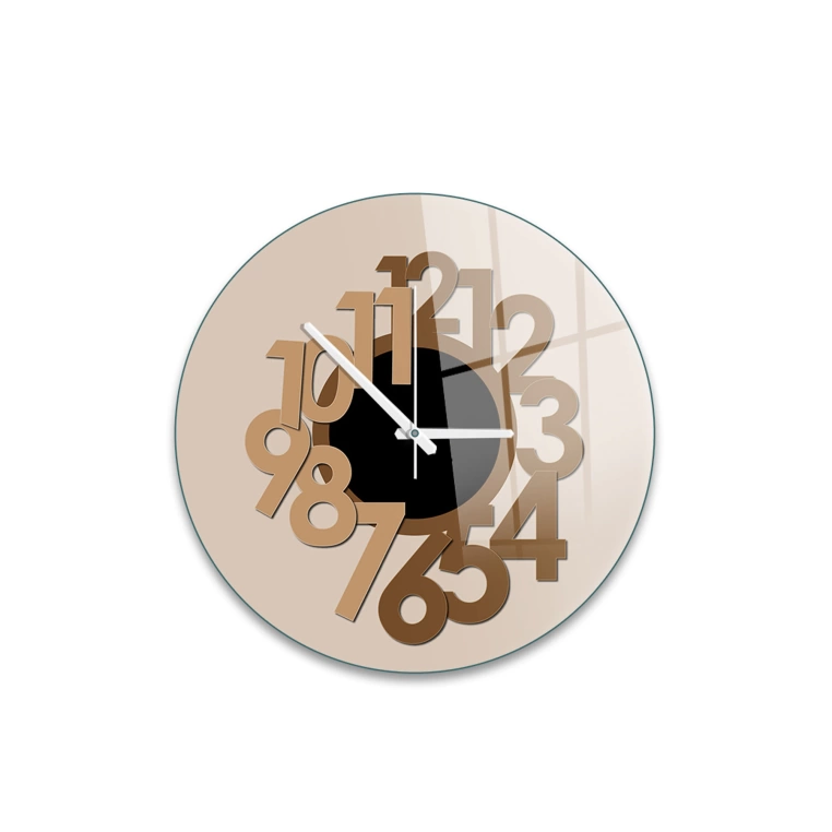 Vivantes Decorative Glass 12 inch Wall Clock Rose Gold