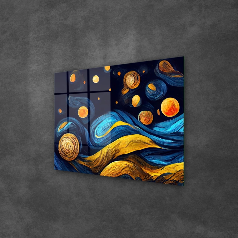 Vivantes Tempered Glass Wall Art - Abstract Universe